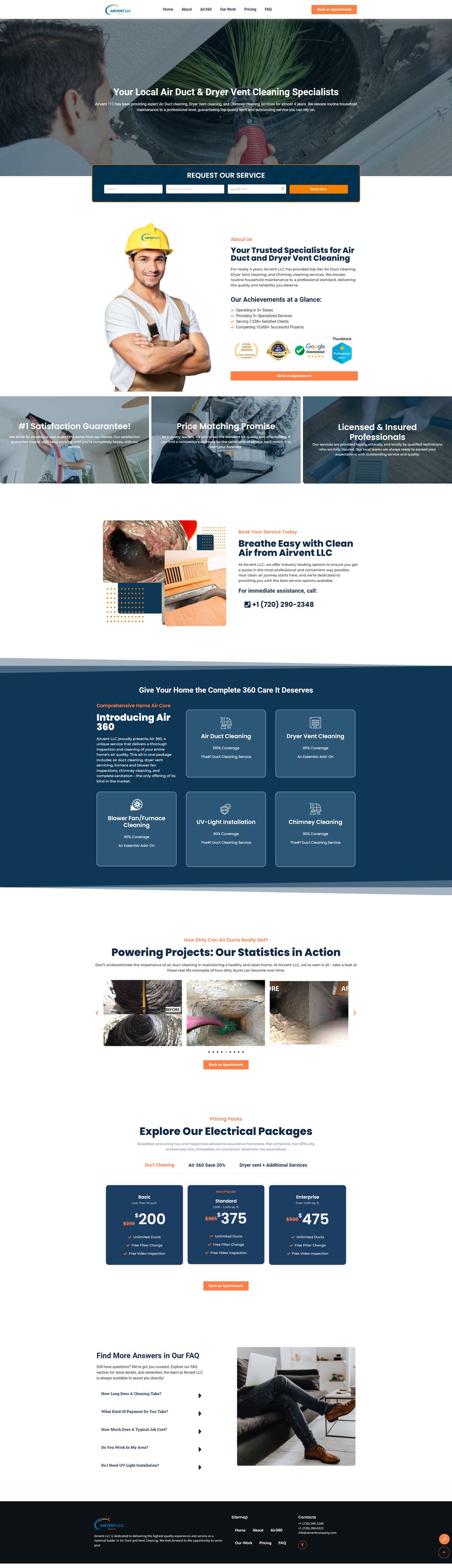 Airvent LLC — website screenshot