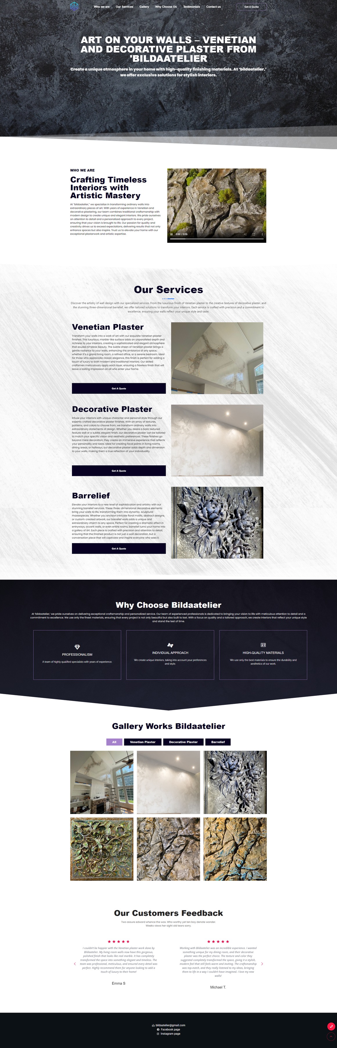Bildaatelier — website screenshot