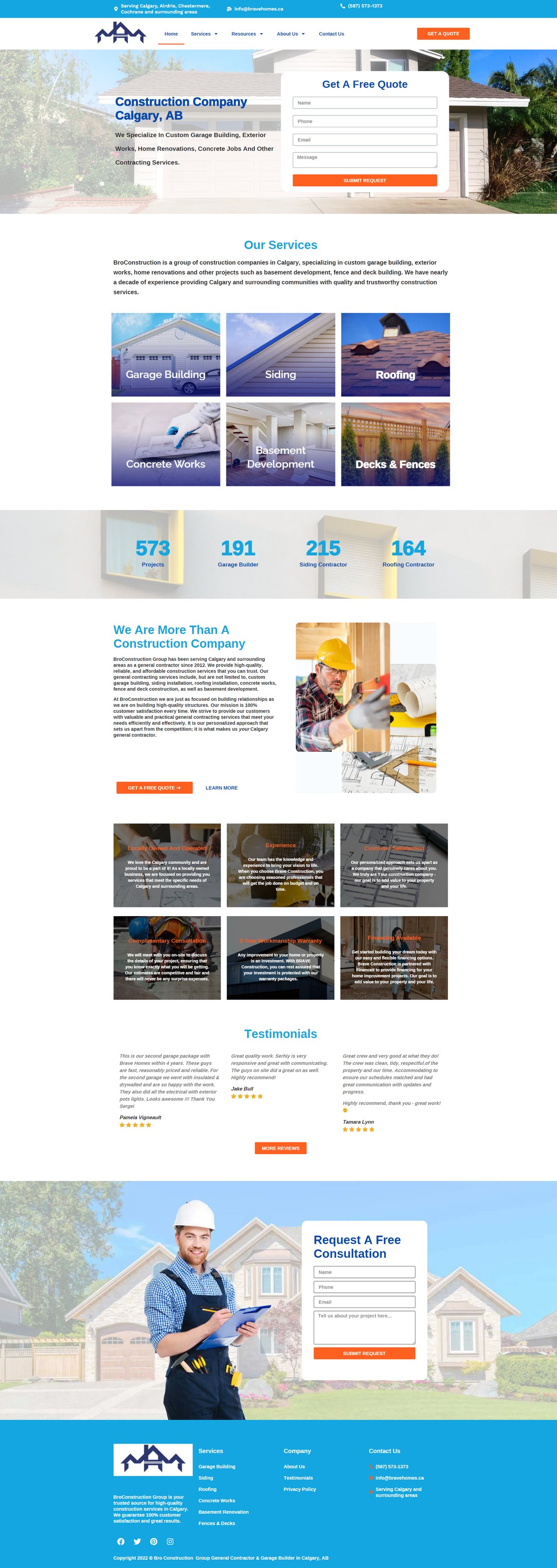 Brother Construction — website screenshot