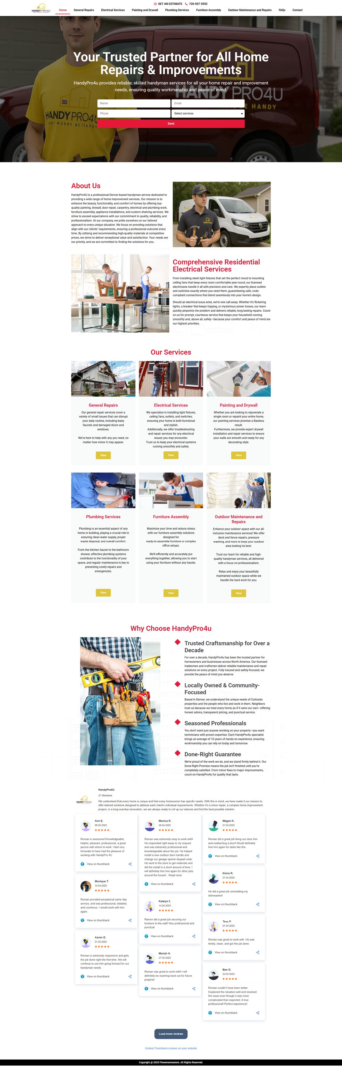 HandyPro4U — website screenshot