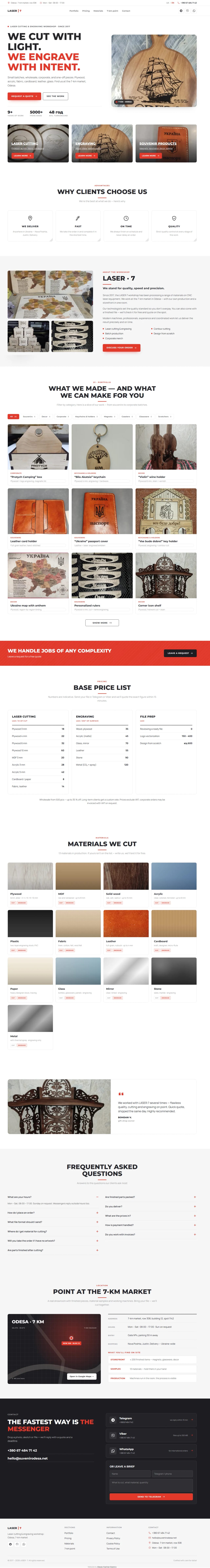 LASER · 7 — full-page website screenshot