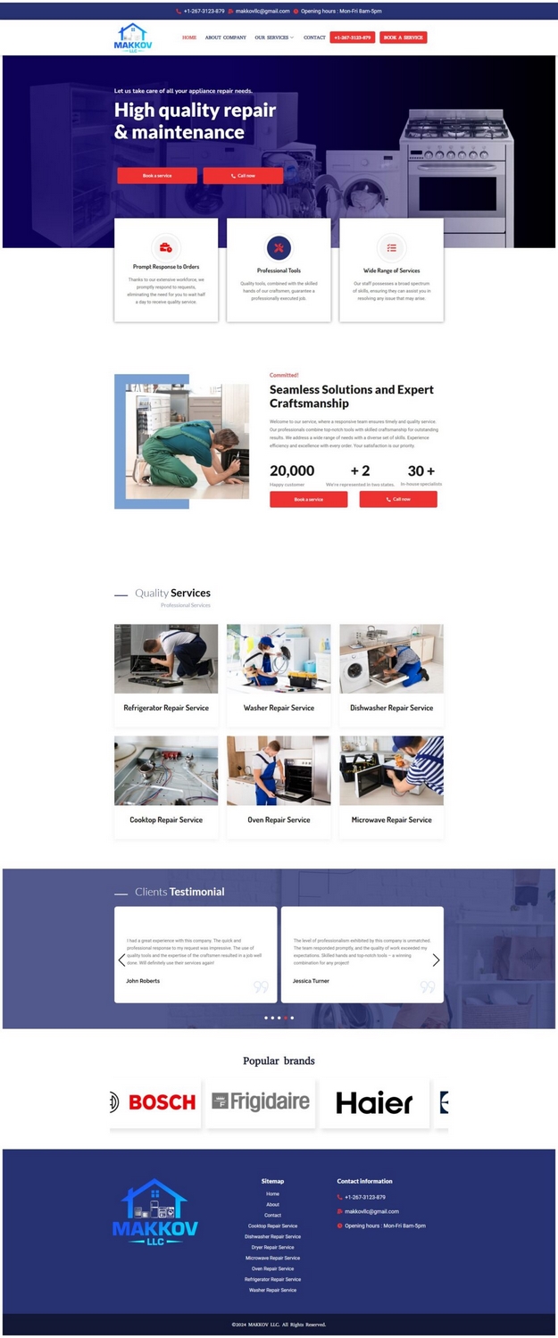 Makkov LLC — website screenshot