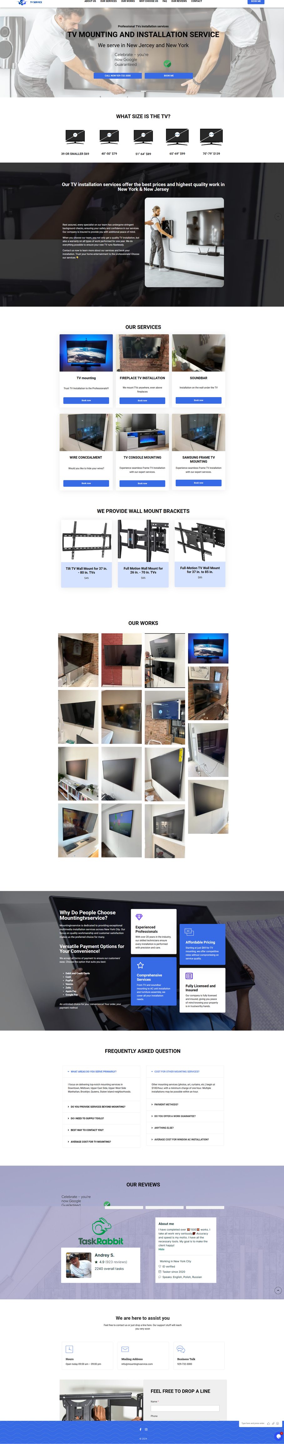Mountingtvservice — website screenshot