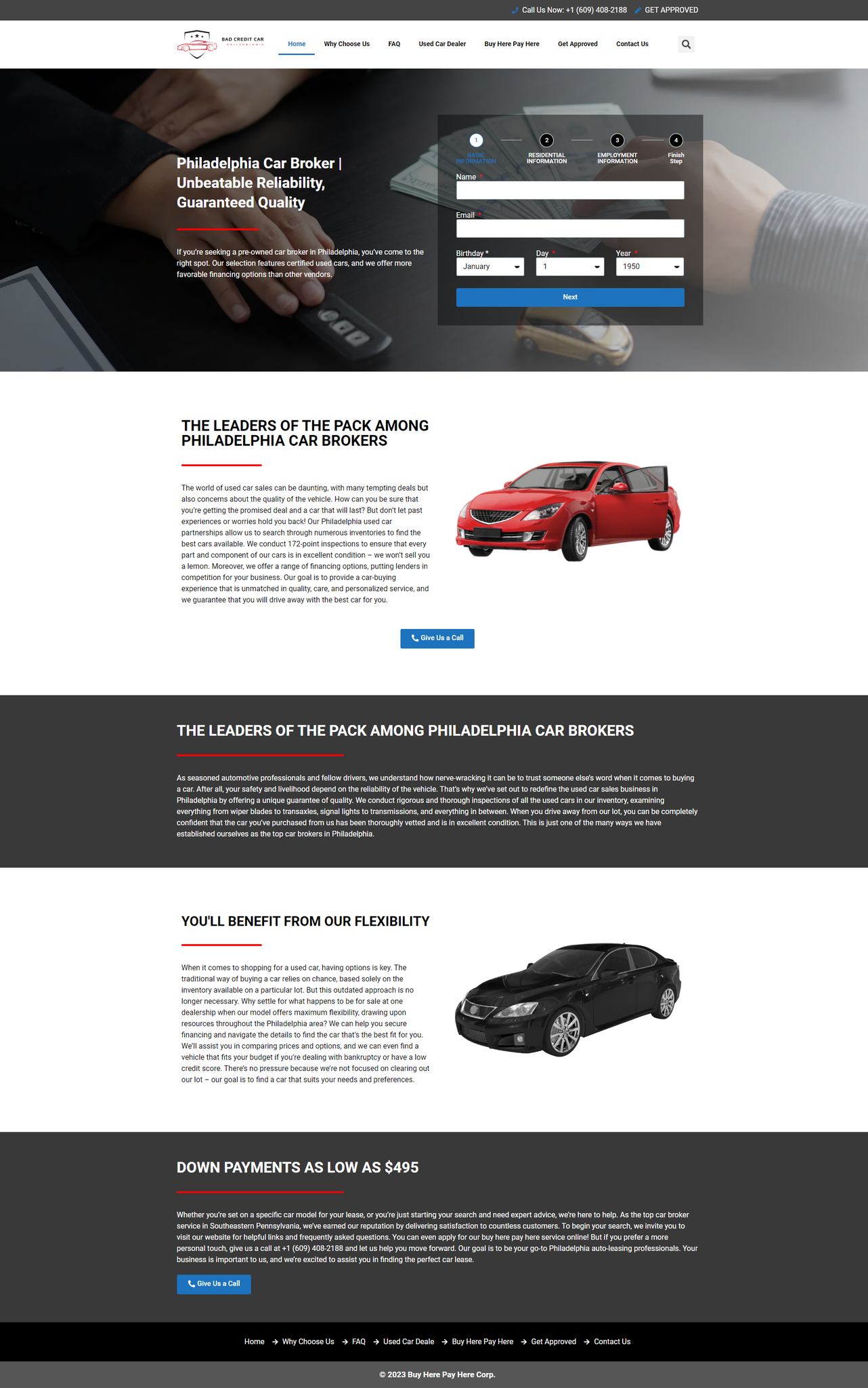 Bad Credit Car Loan Philadelphia — website screenshot