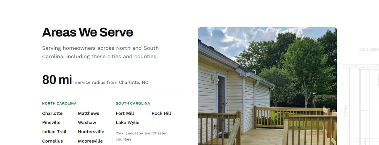 Rabbit Remodeling LLC — Service area, redesigned website
